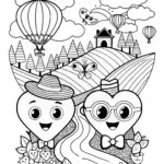Happy Heart Adventures Coloring Page