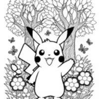 Pikachu’s Electric Adventure Coloring Page