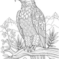 Eagle’s Fierce Gaze Coloring Page