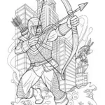 Hawkeye Takes Aim: Epic Coloring Adventure