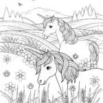 Enchanted Unicorn Gathering in Mystical Forest