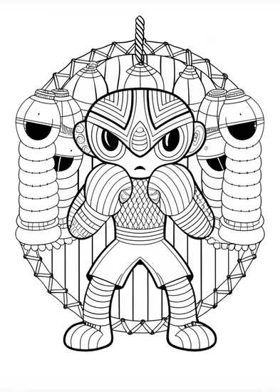 A coloring page of Ben 10 – Spidermonkey in the Jungle Adventure