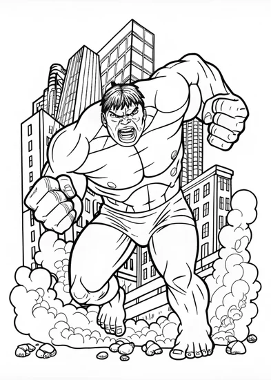 A coloring page of Mighty Bulldog Protector Coloring Page