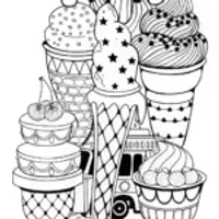 Cupcake Delight Coloring Page
