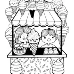 Smiling Cupcake Coloring Fun