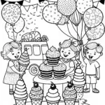 Ice Cream Cone Delight Coloring Page