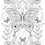 Intricate Butterfly Bliss Coloring Page