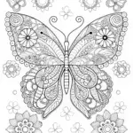 Intricate Butterfly Patterns Coloring Page