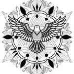 Intricate Eagle Mandala Coloring Page