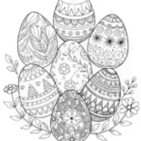 Intricate Easter Egg Designs Coloring Page