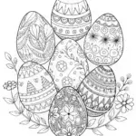 Intricate Easter Egg Designs Coloring Page