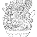 Swirling Waves Coloring Page