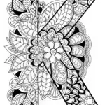 Intricate Letter K Coloring Fun