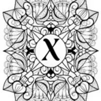 Intricate Letter X Coloring Page