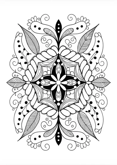 A coloring page of Intricate Mandala for Relaxing Coloring