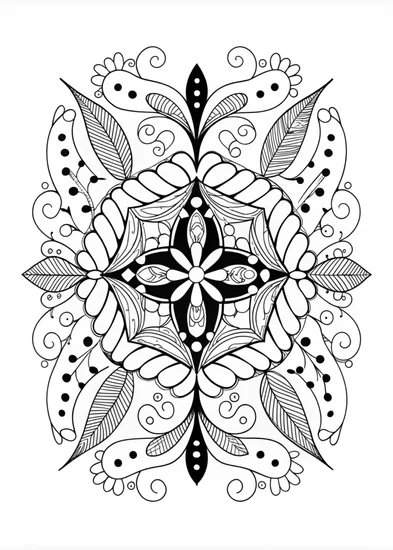 A coloring page of Intricate Mandala for Relaxing Coloring
