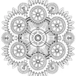 Intricate Mechanical Mandala