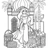 Blooming Lily Coloring Page