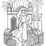 Blooming Lily Coloring Page