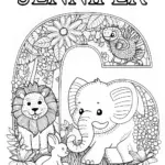 Jennifer’s Animal Friends Coloring Page