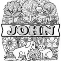 John’s Animal Friends Coloring Page