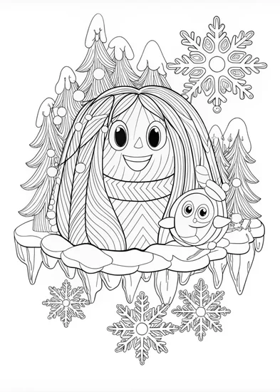 A coloring page of Furry Friend Pikachu in the Forest Coloring Page
