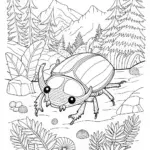 Buzzwole in the Mountains Coloring Page