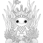 King Axolotl in His Royal Crown