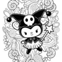 Pikachu in a Cute Costume Coloring Page