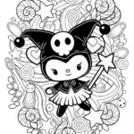 Pikachu in a Cute Costume Coloring Page