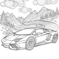 Supercar Coloring Fun: Lamborghini Edition