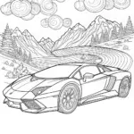 Supercar Coloring Fun: Lamborghini Edition