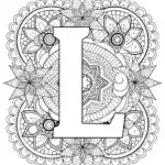 Letter L Amidst Stars and Hearts