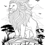 Majestic Lion Coloring Page