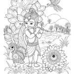 Little Krishna Coloring Page