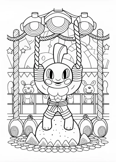 A coloring page of Charmeleon in the Wild Coloring Page