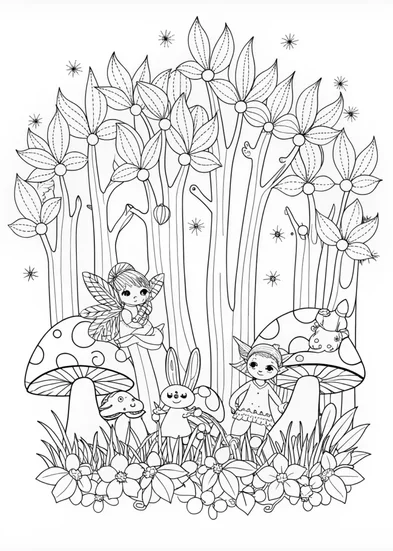A coloring page of Magical W Adventures Coloring Page