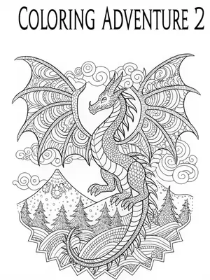 Majestic Dragon Coloring Adventure coloring pages