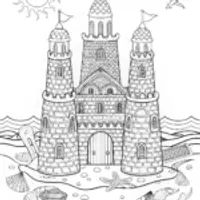 Majestic Sandcastle by the Sea