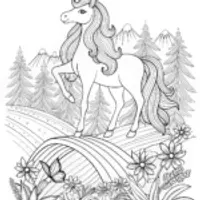 Majestic Unicorn in Enchanted Forest