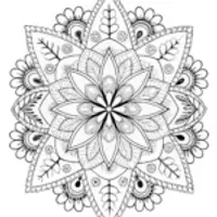 Mandala Blossom Coloring Page