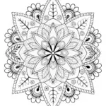 Mandala Blossom Coloring Page
