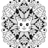 Mandala Cat Coloring Fun
