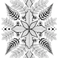 Mandala Fern Coloring Page