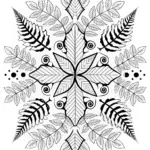Mandala Fern Coloring Page