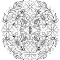 Mandala Garden Fantasy Coloring Page