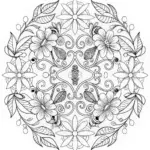 Mandala Garden Fantasy Coloring Page