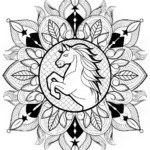 Mandala Horse Coloring Page