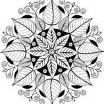 Mandala Leaf Mandala Coloring Page