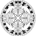 Mandala of Playful Dolphins